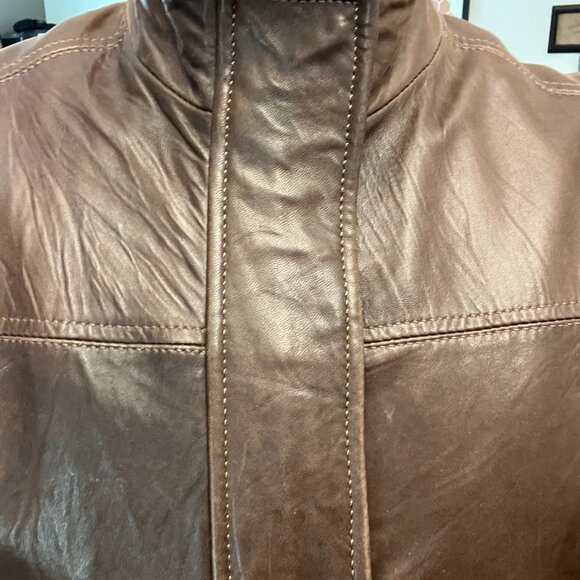 Danier Genuine Leather (Brown) Jacket (with detachable vest lining) *Vintage* - Picture 12 of 14